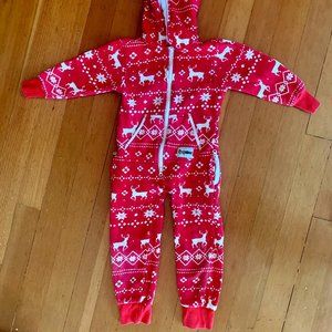 Tipsy Elves Reindeer jumpsuit onesie- Kid M